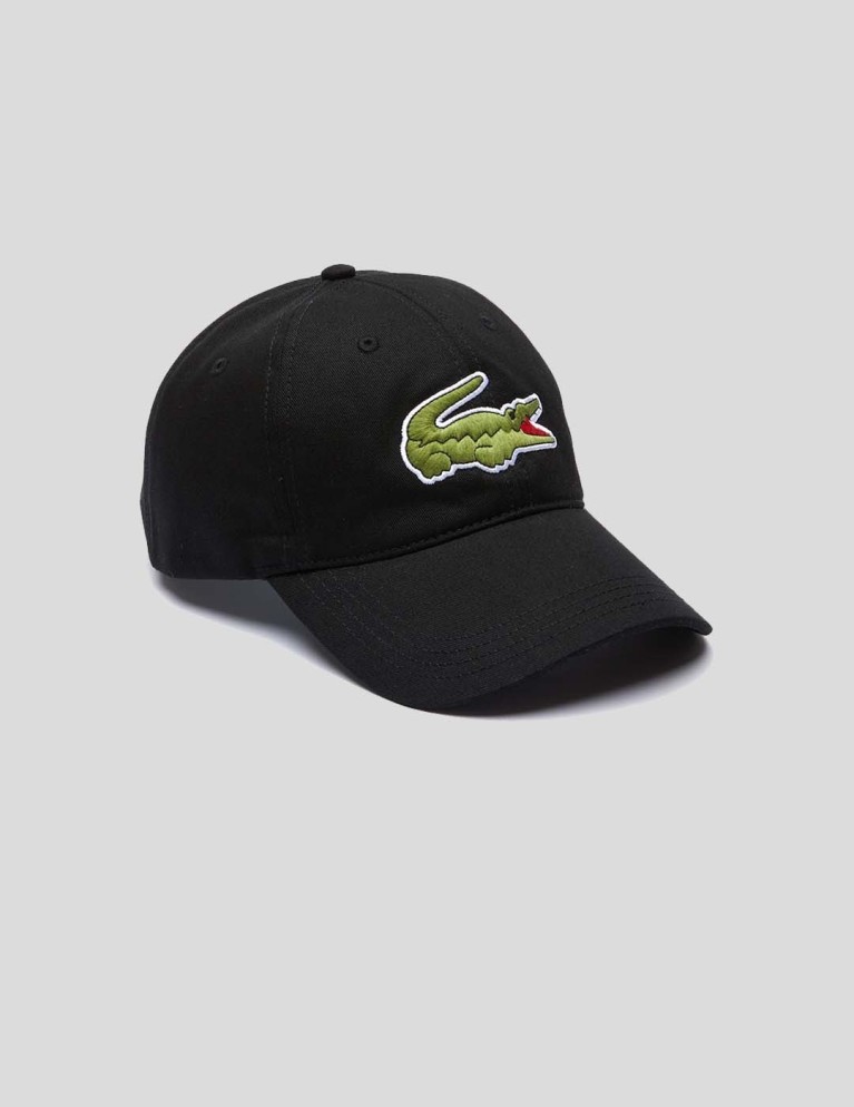 Gorra LACOSTE crocodilo oversized noir